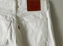 ★名作【国内正規品 2000年代 00S 日本製】Levi’s リーバイス 502-14 ストレート ホワイトカラー デニムパンツ W30 L33 USED品 ホワイト_画像4