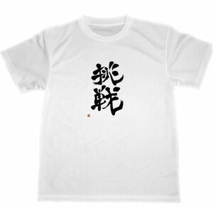 挑戦　ドライ　Tシャツ　漢字　KANJI　グッズ　書道　格闘技　空手　柔道　受験　合格　試合
