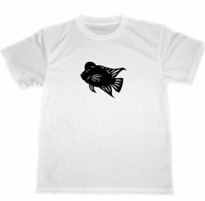 フラワーホーン　ドライ　Tシャツ　切り絵　グッズ　熱帯魚　淡水魚