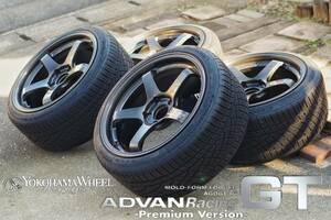 YOKOHAMA WHEEL ADVAN Racing GT -Premium Version- 18インチ 9.5J +45 5H PCD114.3 DBP / 鍛造 廃盤 TE37 FD2 Type R タイプR