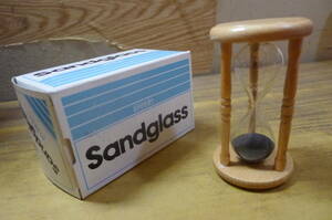 LL006 SATO KEIRYOKI 佐藤計量器製作所 sandglass 砂時計 時間3分計 木枠 箱付 動作確認済/60