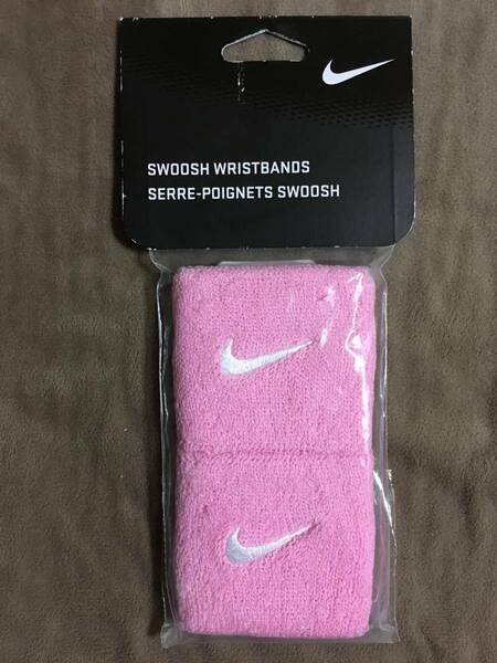 【 送料無料！!・今となってはとっても希少なピンク色！・未使用品です！】★NIKE ナイキ◇リストバンド◇2個セット/約H65×W75mm/ピンク★