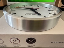 Mondaine Wall Clock モンディーン 掛け時計 A990 16SBB 25cm スイス鉄道 メーカー保証残りあり_画像4