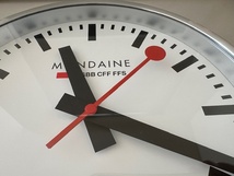 Mondaine Wall Clock モンディーン 掛け時計 A990 16SBB 25cm スイス鉄道 メーカー保証残りあり_画像5