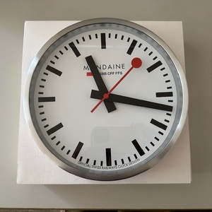 Mondaine Wall Clock モンディーン 掛け時計 A990 16SBB 25cm スイス鉄道 メーカー保証残りあり