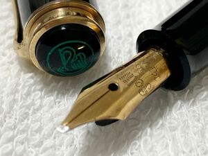 J807 antique pelican fountain pen 400 green .14K 585 OB