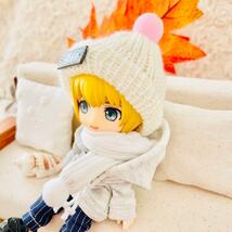 オビツ11 服 帽子 マフラー ねんどろいど ねんどろいどどーる にも 着せ替え 可 靴 セット 1/12 ドール ウィッグ ヘッド ボディ 素体 秋冬_画像5