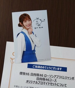 8 東村芽依 日向坂46 櫻坂46 乃木坂46 ローソンアプリくじジャンボ 当選品 非売品 プリントサイン オリジナル ブロマイド 生写真 