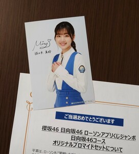 5 佐々木美玲 日向坂46 櫻坂46 乃木坂46 ローソンアプリくじジャンボ 当選品 非売品 プリントサイン オリジナル ブロマイド 生写真 