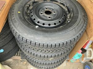 【未使用】155/80R13製造2023年23週【VRX3】スタッドレス【中古スチールホイール4本セット】【ナット付】【バランス調整済】【送料込】