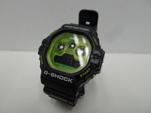 時計祭 CASIO カシオ G-SHOCK DW-5900TS 稼働品 現状品 デジタル ブラック×グリーン 腕時計