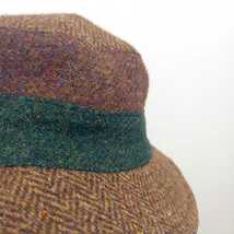 《3種類 / Harris Tweed》良品 フランス製 TORPEDO 英国 ハリスツイード バケットハット メンズ Lサイズ 帽子 キャップ メトロハット_画像7