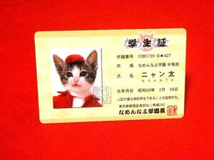 なめ猫　なめねこ　TradingCard　カードトレカ　ニャン太学生証