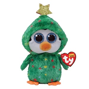 Ty Beanie Boo's ノエル M ぬいぐるみ ペンギン クリスマス（お誕生日：12月25日）