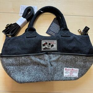 ハリスツイード　ディズニー　ショルダーバッグ　ハンドバッグ　バッグ　Harris Tweed しまむら