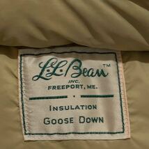 筆記体タグ L.L.Bean エルエルビーン 70s オリジナル ビンテージ ダウンベスト ベージュ　タン　USA製？ sizeL~XL程度_画像2