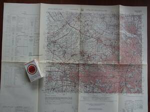 1958年米陸軍極東地図局の作戦地図「東京西北部」1/50,000