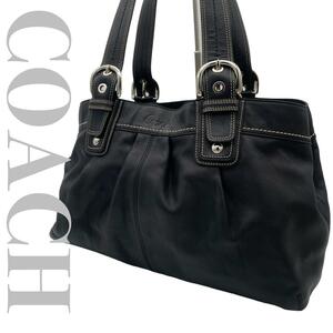 COACH コーチ ビジネス トートバッグ A4 ブラック レザー 13733