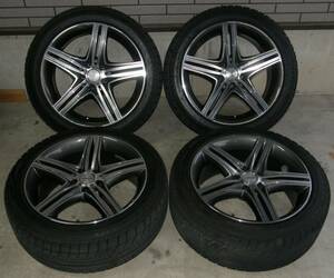 【中古】WALD MAHOLA M11C PCD120 5H 8.5J +33 BRIDGESTONE BLIZZAK VRX 245/45R19 2015年製 レクサス LS BMW