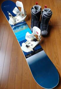 BURTON,FLUX,SALOMON　板151ｃｍ、ブーツ26.5ｃｍ　３点セット