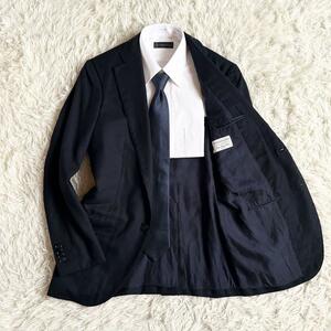 ＜美品＞トゥモローランドピルグリム TOMORROWLAND PILGRIM × Ermenegildo Zegna ネイビー ポップサック ウールジャケット サイズ42