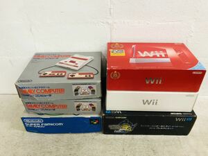 h1220-09★ 任天堂 本体 WiiU プレミアムセット/ wii / スーパーファミコン / ファミコン / レトロ / 現状品 / Nintendo まとめて 6点 