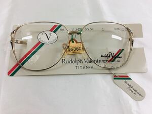 b1208-51★ 未使用 メガネフレーム 眼鏡 Rudolph Valentino V.766 ゴールド系