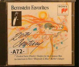 【SONY】バーンスタイン・フェイバリット：コープランド、ガーシュインほか　　　ニューヨーク・フィル、コロンビア交響楽団　-A72-　CD