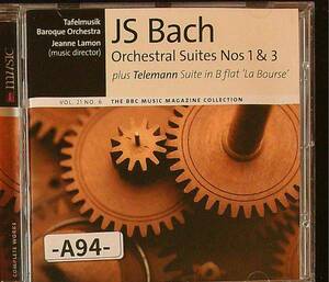 【BBC】バッハ:管弦楽組曲第1番、第3番、テレマン　ジーン・ラモン　ターフェルムジーク・バロック・オーケストラ　　-A94-　CD