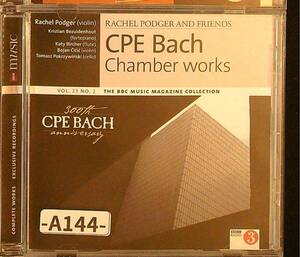 【BBC】CPEバッハ:室内楽曲集　フルートソナタ、ヴァイオリンソナタほか　ポッジャー、ベズイデンホウトほか　　　-A144-　CD