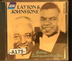 【ASV】Layton&Johnstone:getting Sentimental Over you　　　　-A179-　CD