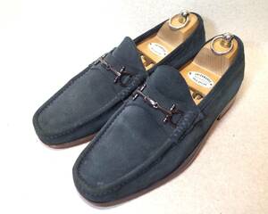 [ блиц-цена покупка бесплатная доставка ]3811#COLLEZIONE/ko let's .o-ne# шланг bit / Loafer / мокасины туфли без застежки / замша / зеленый /27.5cm#