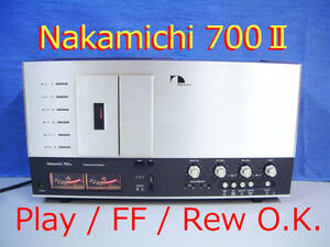 ●【テープ回転ＯＫ】Nakamichi 700II 700Ⅱ 有名なナカミチ高級カセットデッキ ヘッド/シャフト/ローラー/筐体がとても綺麗●