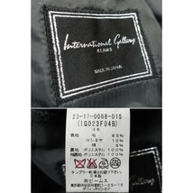 【美品】International Gallery BEAMS ウール カシミヤ シルク 三織混 ヘリンボーン インターナショナルギャラリービームス スーツ size 46_画像9