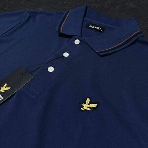 XL/2L/LL/Ola il and Scott LYLE&SCOTT polo-shirt with long sleeves Golf men's new goods one Point badge spring autumn free shipping blue blue 