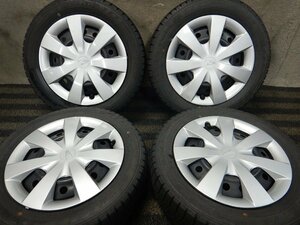 パT8513■155/65R14 DUNLOP WINTERMAXX03 2020年製 ダイハツ純正 4.5J 4H PCD100★条件付送料無料★バリ溝 冬 タント ムーヴ パレット