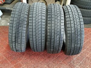 パF4636■155/65R14 75Q　4本価格　BRIDGESTONE BLIZZAK VRX2　送料無料 冬 ’21年 8.5分山 ワゴンR ムーブ デイズ パレット タント N-BOX