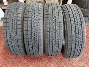 パF4655■155/65R14 75Q　4本価格　BRIDGESTONE BLIZZAK VRX2　送料無料 冬 ’21年 8分山 ワゴンR ムーブ デイズ パレット タント N-BOX