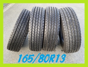 パF382■165/80R13 90/88N LT　4本価格　YOKOHAMA iceGUARD iG91　2016年製造　激安　条件付き送料無料　即納　