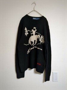 POLObyRalph Lauren　ロデオ柄　ブラック　黒　ニット　ニットセーター セーター