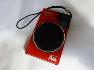 【AIWA AMラジオ AR-888】ジャンク品 アイワ 昭和レトロ ポータブルラジオ 赤/レッド 家電 電気製品【A8-1①】1215