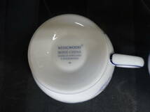 【WEDGWOOD カップのみ 2個セット】ウェッジウッド 花柄 ブルー BONE CHINA MADE IN ENGLAND イギリス製 陶器 洋食器【B8-2②】1228_画像10