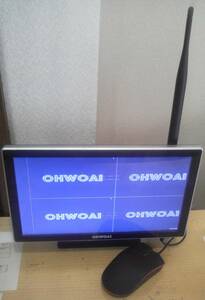 OHWOAI 防犯カメラ(5MPx1台 3MPx3台 Wi-Fi IP67防水)+モニター(10インチ カラー IPS LCD)+ACアダプタx5個[内.新品x4個]+LANケーブル+マウス