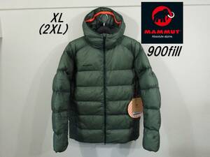 ラスト1　新品 マムート 900フィルパワー ダウンジャケット 防寒ジャケット メンズ グースダウン ダウン XL 2XL Meron IN Hooded Jacket 緑