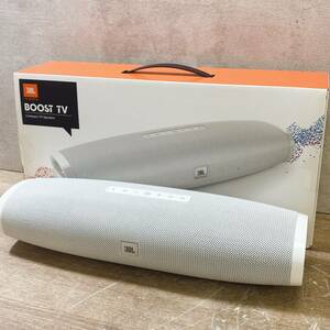 JBL HARMAN BOOST TV Bluetooth コンパクト TV ワイヤレス スピーカー ホワイト オーディオ 本体 説明書/箱付き 動作確認済 菊RH②