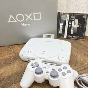 SONY/ソニー PlayStation PS one/ピーエス ワン SCPH-100 本体 コントローラー/元箱付き ホワイト 動作確認済 菊TK