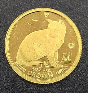 K24 金貨 純金 キャットコイン 1/25oz オンス 1990年 インゴット 地金