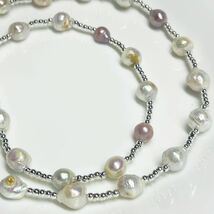 本真珠 ロングネックレス 限定商品 パールネックレス 本真珠 18k仕上げ 11mm 冠婚葬祭 jewelry バロックパール 天然 80cm_画像8