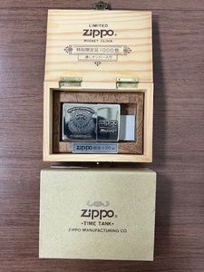 大G「17664」ジッポ ZIPPO タイムタンク TIME TANK ポケットクロック POCKET CLOCK 時計 シルバー