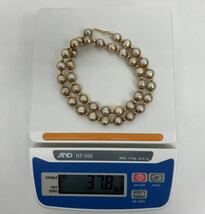 【714/①】　パールネックレス　45ｃｍ　K18　重量37.8ｇ　1円～売切り_画像6